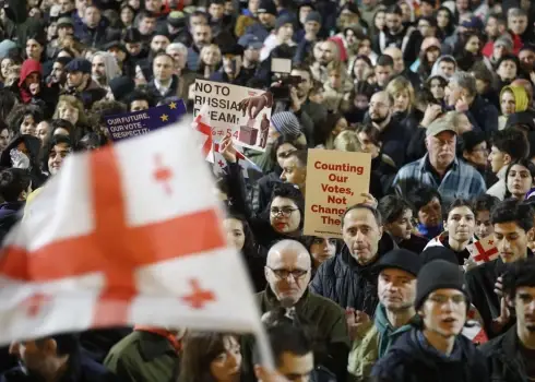 В Грузии протестовали из-за итогов парламентских выборов (28.10.24)