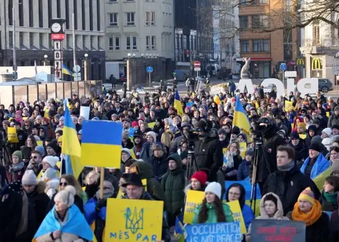 Акция в поддержку Украины "Вместе до победы!" (24.02.25)