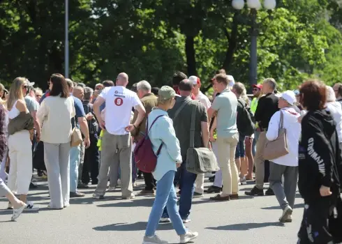 Митинг Айнара Шлесерса против признания результатов муниципальных выборов