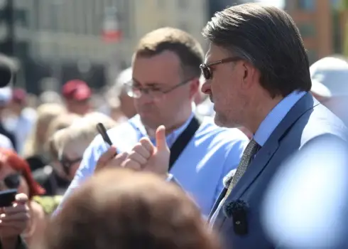 Митинг Айнара Шлесерса против признания результатов муниципальных выборов
