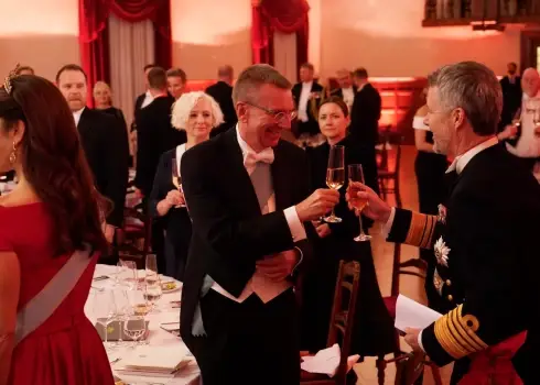 Государственный ужин в честь визита короля Дании Фредерика X и королевы Мэри в Латвию