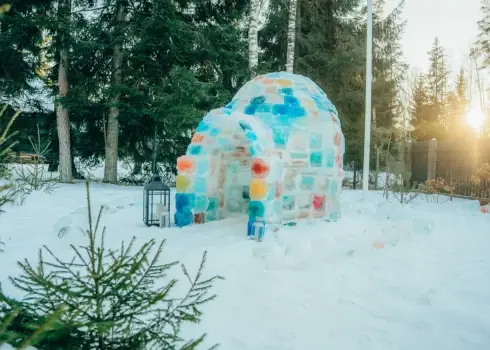 Ледяное иглу в Саулкрасты