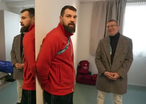 Эдгар Ринкевич посетил олимпийскую деревню в Милане (2026)