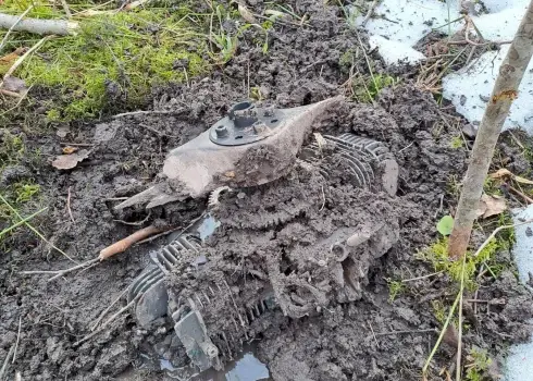 В Краславском крае разбился украинский дрон (март 2026)